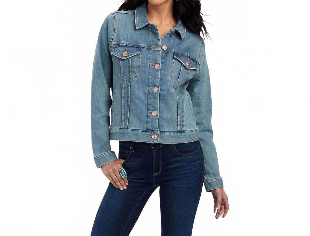 NEW ARIAT button front denim jacket in utah wash